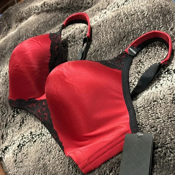 Ti Voglo Eva padded bra red lace Sz 42DDD - Picture 5 of 14